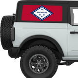 ARKANSAS STATE FLAG QUARTER WINDOW DECAL FITS 2021+ FORD BRONCO 2 DOOR HARD TOP