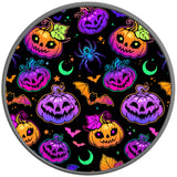 BATS AND SPIDERS COLORFUL HALLOWEEN SILVER CARBON FIBER TIRE COVER