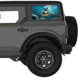 CUTE BABY SEA TURTLE QUARTER WINDOW DECAL FITS 2021+ FORD BRONCO 4 DOOR HARD TOP