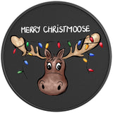 CUTE CHRISTMAS MOOSE BLACK CARBON FIBER TIRE COVER