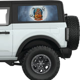 CUTE TEDDY BEAR HALLOWEEN QUARTER WINDOW DECAL FITS 2021+ FORD BRONCO 2 DOOR HARD TOP