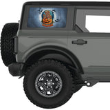 CUTE TEDDY BEAR HALLOWEEN QUARTER WINDOW DECAL FITS 2021+ FORD BRONCO 4 DOOR HARD TOP