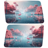 FLAMINGOS IN MAGICAL LAND QUARTER WINDOW DRIVER & PASSENGER DECALS