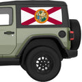 FLORIDA STATE FLAG QUARTER WINDOW DECAL FITS 2018+ JEEP WRANGLER 2 DOOR HARD TOP JL