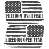 FREEDOM OVER FEAR QUARTER WINDOW DRIVER & PASSENGER DECALS