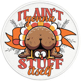 FUNNY IT AINT GONNA STUFF ITSELF PEARL  WHITE CARBON FIBER TIRE COVER
