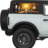 GOLDEN FALL PARK WALKWAY QUARTER WINDOW DECAL FITS 2021+ FORD BRONCO 2 DOOR HARD TOP