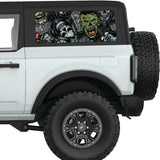 GRIM REAPER HALLOWEEN QUARTER WINDOW DECAL FITS 2021+ FORD BRONCO 2 DOOR HARD TOP