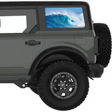 HIGH SURF WAVE QUARTER WINDOW DECAL FITS 2021+ FORD BRONCO 4 DOOR HARD TOP