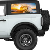 LIFE IS A BEACH WAVE QUARTER WINDOW DECAL FITS 2021+ FORD BRONCO 2 DOOR HARD TOP