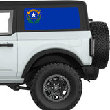 NEVADA STATE FLAG QUARTER WINDOW DECAL FITS 2021+ FORD BRONCO 2 DOOR HARD TOP
