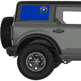 NEVADA STATE FLAG QUARTER WINDOW DECAL FITS 2021+ FORD BRONCO 4 DOOR HARD TOP