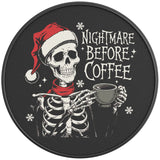 NIGHTMARE BEFORE COFFEE BLACK CARBON FIBER TIRE COVER