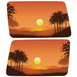 ORANGE SUNSET LANDSCAPE QUARTER WINDOW DRIVER & PASSENGER DECALS
