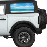PEACEFUL BEACH QUARTER WINDOW DECAL FITS 2021+ FORD BRONCO 2 DOOR HARD TOP