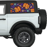 PUMPKINS AND CANDIES QUARTER WINDOW DECAL FITS 2021+ FORD BRONCO 2 DOOR HARD TOP