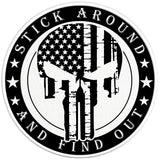 PUNISHER SKULL PEARL  WHITE CARBON FIBER TIRE COVER