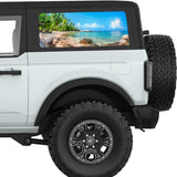 ROCK BEACH QUARTER WINDOW DECAL FITS 2021+ FORD BRONCO 2 DOOR HARD TOP
