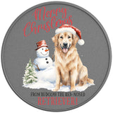 RUDOLPH THE RED NOSED RETRIEVER SILVER CARBON FIBER TIRE COVER