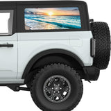 SHORE SUNSET QUARTER WINDOW DECAL FITS 2021+ FORD BRONCO 2 DOOR HARD TOP