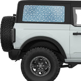 SNOWFALL QUARTER WINDOW DECAL FITS 2021+ FORD BRONCO 2 DOOR HARD TOP