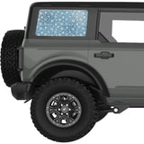 SNOWFALL QUARTER WINDOW DECAL FITS 2021+ FORD BRONCO 4 DOOR HARD TOP