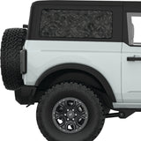 THICK TOPOGRAPHIC MAPPING QUARTER WINDOW DECAL FITS 2021+ FORD BRONCO 2 DOOR HARD TOP
