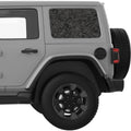 THICK TOPOGRAPHIC MAPPING QUARTER WINDOW DECAL FITS 2018+ JEEP WRANGLER 4 DOOR HARD TOP JLU