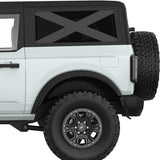 TRANSPARENT ALABAMA STATE FLAG QUARTER WINDOW DECAL FITS 2021+ FORD BRONCO 2 DOOR HARD TOP