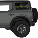 TRANSPARENT AMERICAN FLAG GREEN LINE FOR ARMED FORCES QUARTER WINDOW DECAL FITS 2021+ FORD BRONCO 4 DOOR HARD TOP