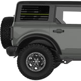 TRANSPARENT AMERICAN FLAG GREEN LINE FOR ARMED FORCES QUARTER WINDOW DECAL FITS 2021+ FORD BRONCO 4 DOOR HARD TOP