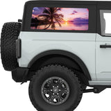 VIOLET SUNRISE QUARTER WINDOW DECAL FITS 2021+ FORD BRONCO 2 DOOR HARD TOP