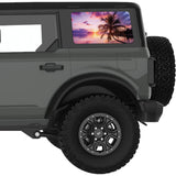 VIOLET SUNRISE QUARTER WINDOW DECAL FITS 2021+ FORD BRONCO 4 DOOR HARD TOP