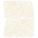 YELLOW TOPOGRAPHIC MAP QUARTER WINDOW DRIVER & PASSENGER DECALS