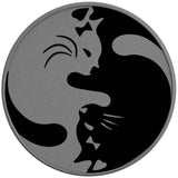 YING YANG CATS SILVER CARBON FIBER TIRE COVER