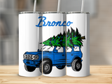 BRONCO CHRISTMAS TREE 20 OZ TUMBLER