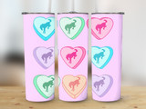 CANDY HEART BRONCO 20 OZ TUMBLER