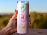 CANDY HEART BRONCO 20 OZ TUMBLER