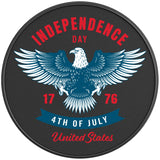 4TH JULY INDEPENDENCE DAY EAGLE BLACK CARBON FIBER TIRE COVER