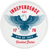 4TH JULY INDEPENDENCE DAY EAGLE PEARL  WHITE CARBON FIBER TIRE COVER