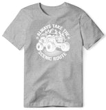 ALWAYS TAKE THE SCENIC ROUTE JEEP GRAY T SHIRT