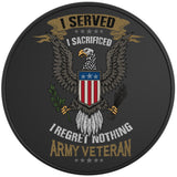 AMERICAN EAGLE ARMY VETERAN BLACK TIRE COVER