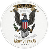 AMERICAN EAGLE ARMY VETERAN PEARL WHITE CARBON FIBER TIRE COVER
