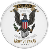 AMERICAN EAGLE ARMY VETERAN WHITE TIRE COVER