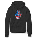AMERICAN FLAG JEEP WAVE BLACK HOODIE