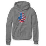 AMERICAN FLAG JEEP WAVE GRAY HOODIE