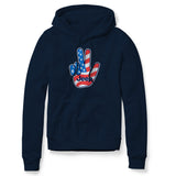 AMERICAN FLAG JEEP WAVE NAVY HOODIE