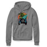 BEACH SUNSET BOARD GRAY HOODIE