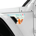 BEAUTY AND THE BEACH FENDER VENT DECAL FITS 2018+ JEEP WRANGLER & GLADIATOR DRIVER SIDE