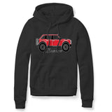 BRONCO BLACK HOODIE RED